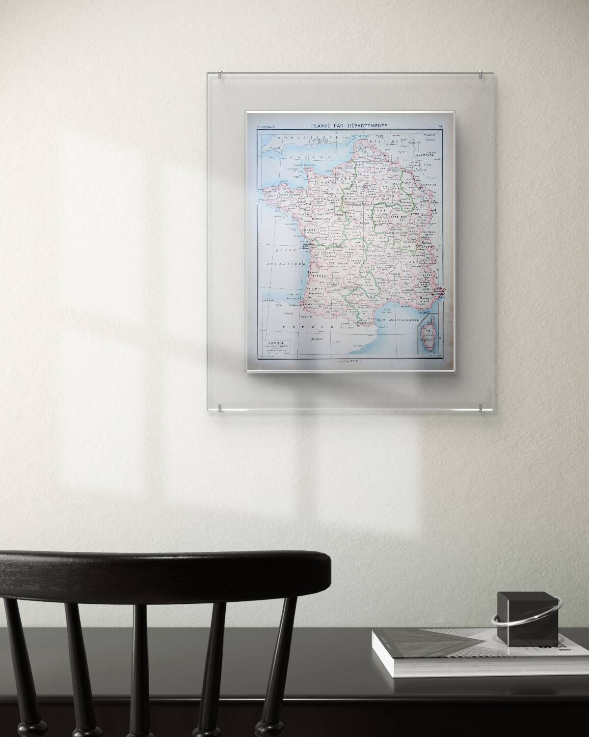 Printed in 1896, France and its departments.