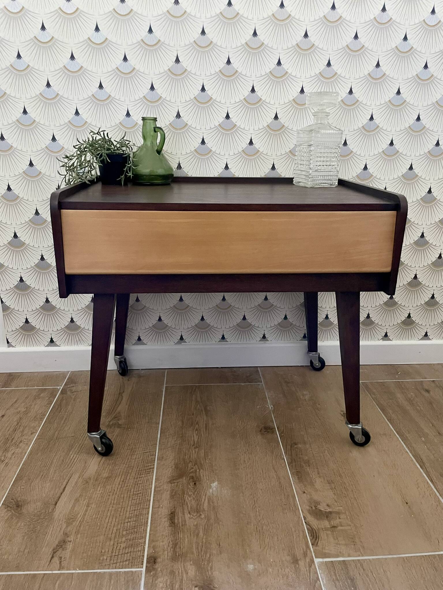1950s wheeled dessert trolley