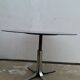 Table basse ajustable en table de séjour en inox avec verre fumé, 1970