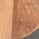 Renovated round extendable dining table made of solid mahogany from the 19th century.