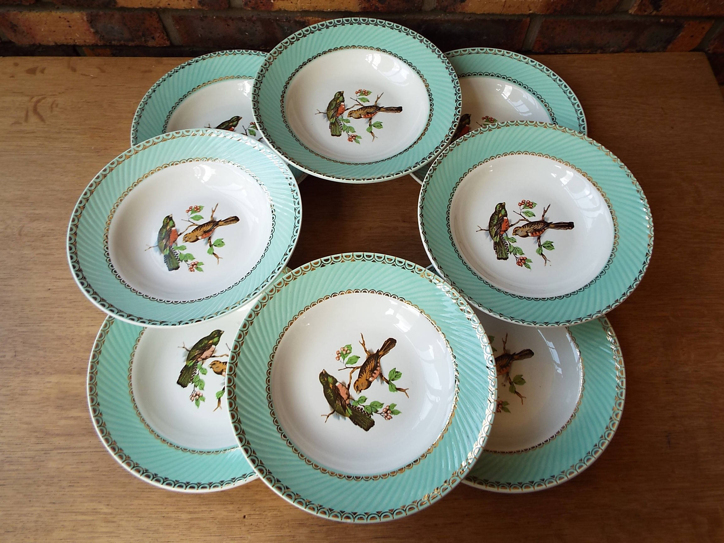 Set of 8 soup plates