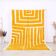Handmade pure wool rug in traditional yellow, size 150 x 250 cm.
