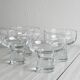 6 verres sur pied en verre épais design
