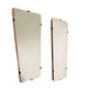 2 trapezoid-shaped mirrors
