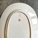 Oval plate in Creil & Montereau iron, "Gladiolus" service