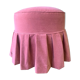 Pouf en velours rose