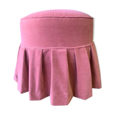 Pouf en velours rose