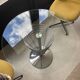 Sculptural table in metal and glass by Verner Panton for Fritz Hansen, 1980