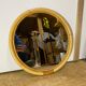 Vintage Round Rattan Mirror From Denmark | Scandinavian BOHO Mirror