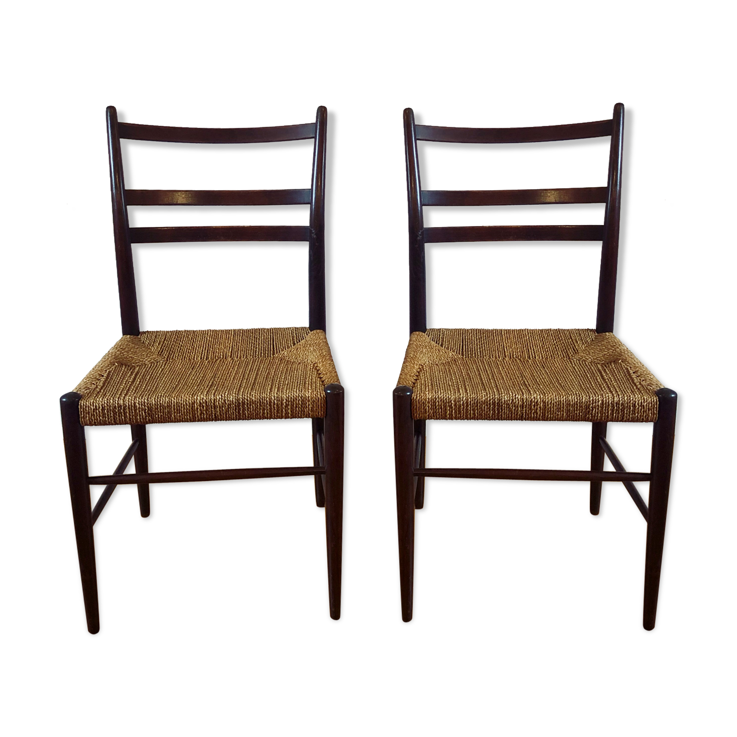 Pair of rope chairs "Gracell" by Yngve Ekstrom for Gemla, 1950s