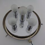 Large glass ceiling light from Limburg, 1960s