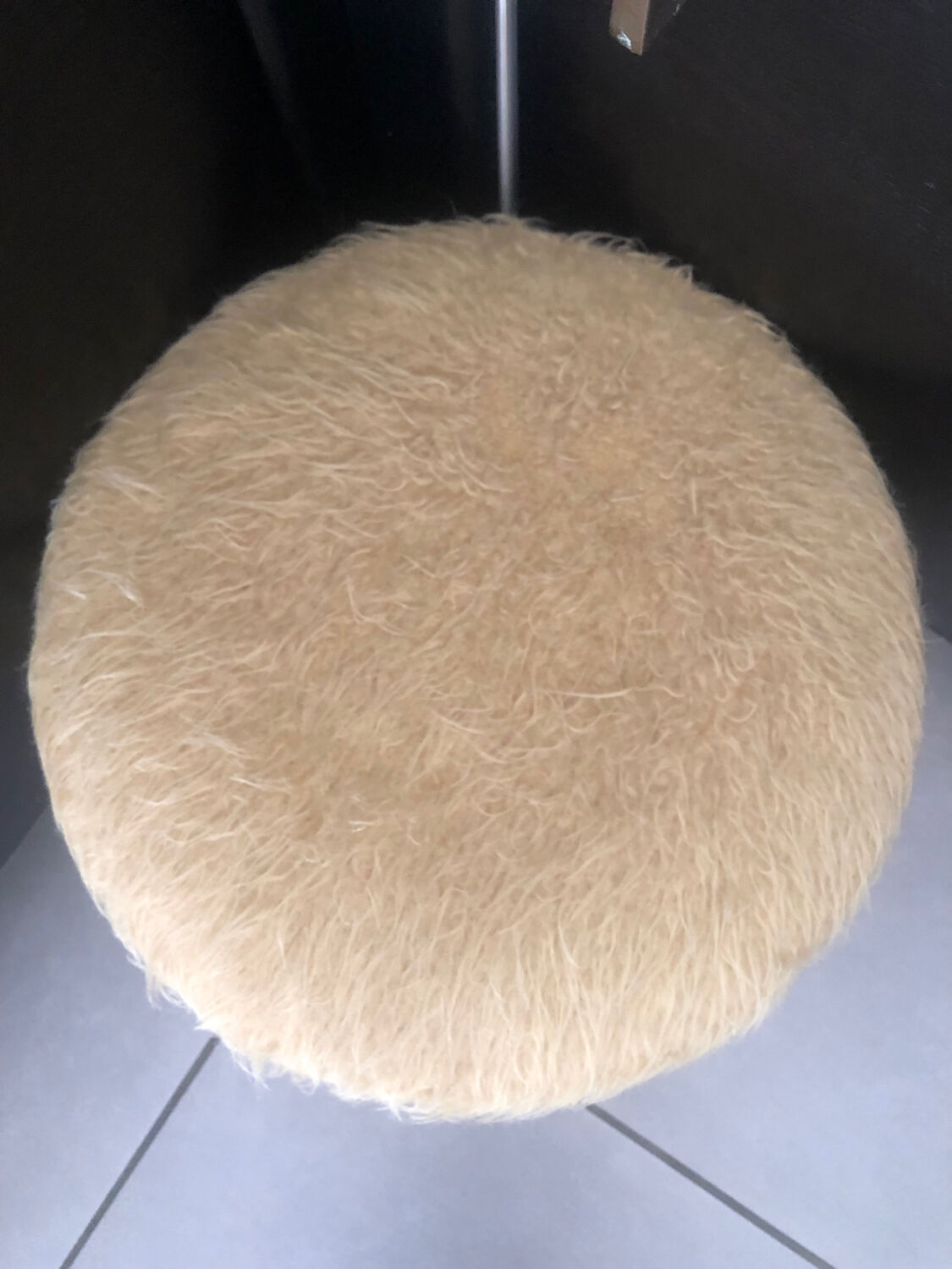 Pouf moumoute vintage