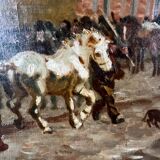 Painting by CAJ SCHERMER "The Horse Market"
