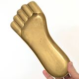 Brass tray in the shape of a foot from the 60s
