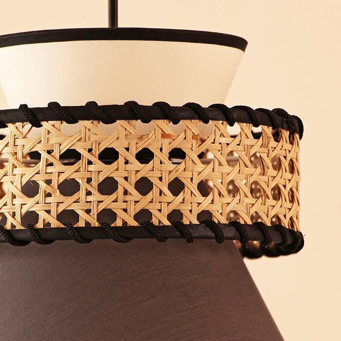 Wıcker Pendant Light, Rattan Lamp 22 cm, Light Fixture
