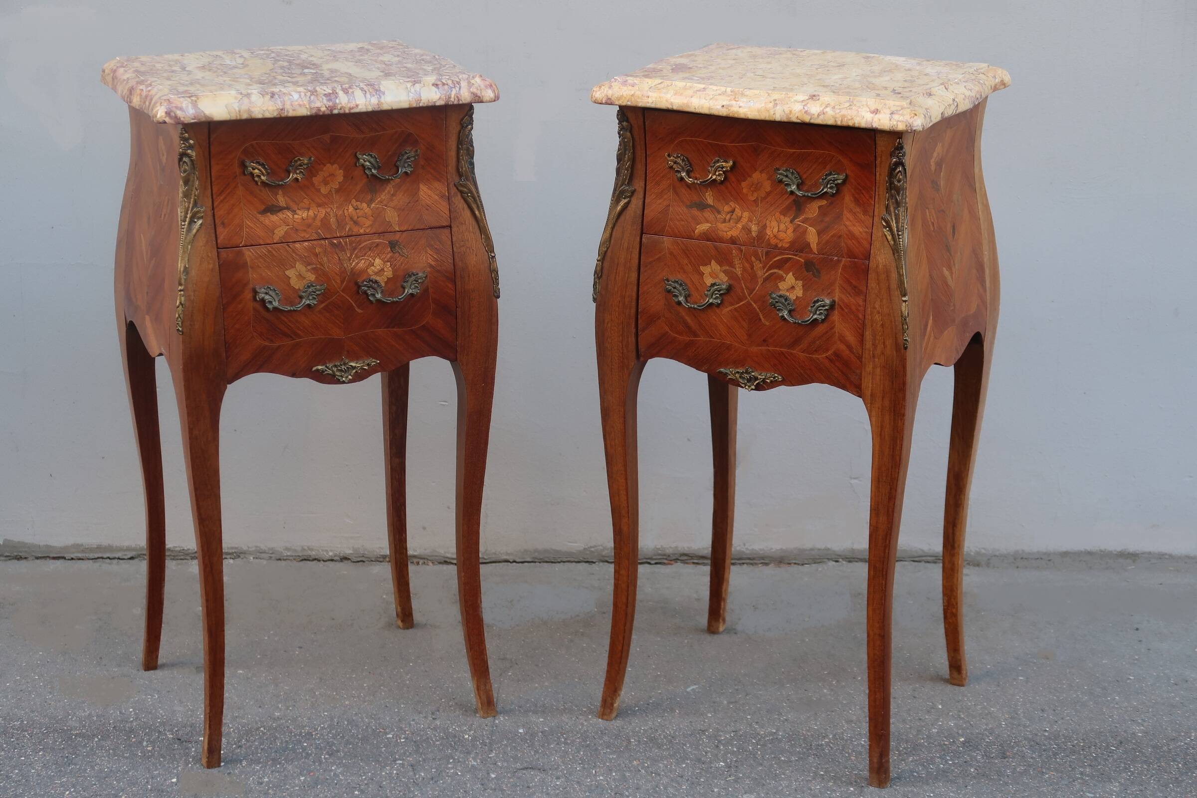 Pair of Louis XV style bedside tables