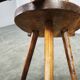 Primitive Solid Beech Folk Chair, Czechoslovakia, 1940s