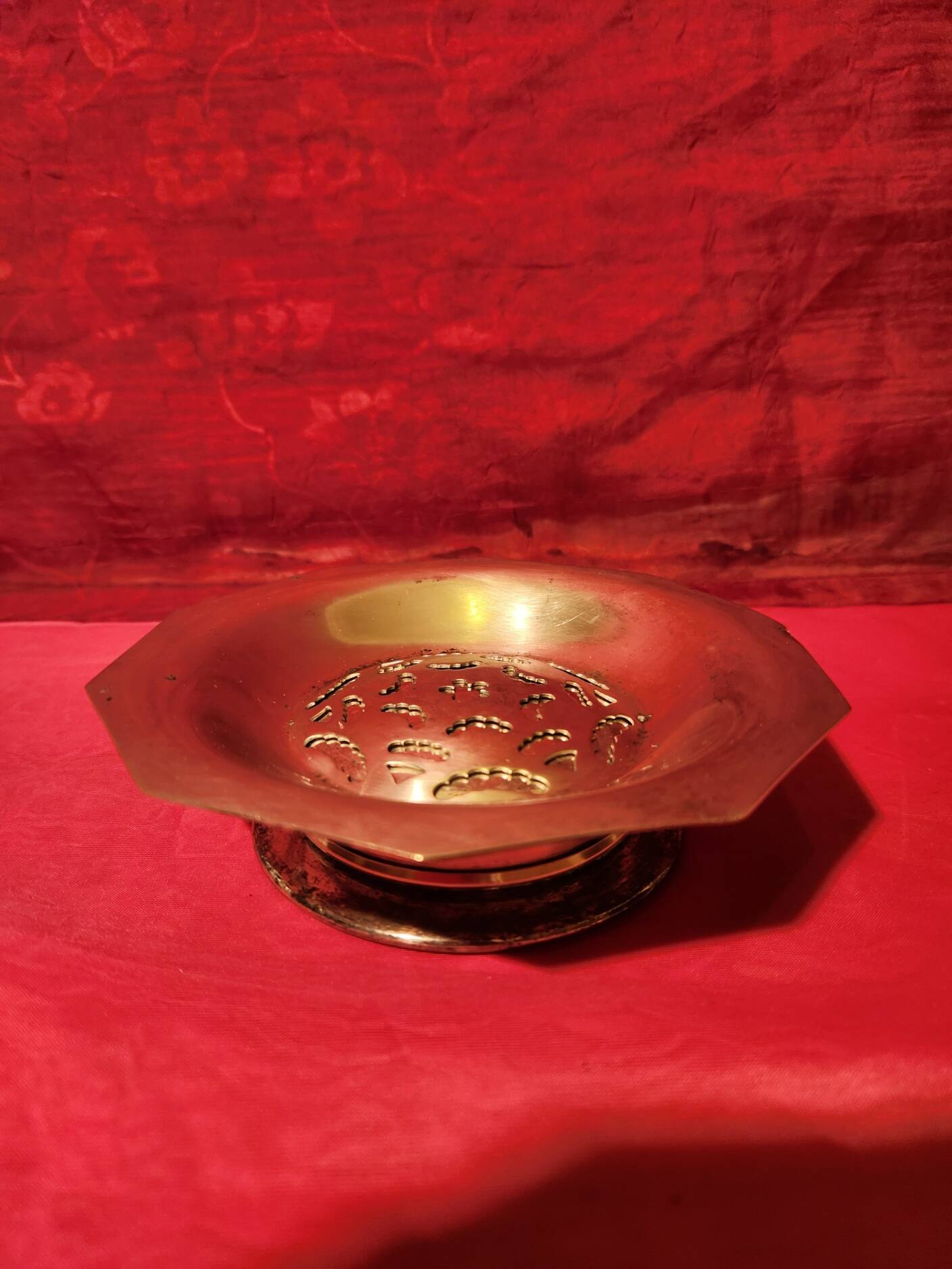Coquillor butter dish, registered Made in France, hallmarked