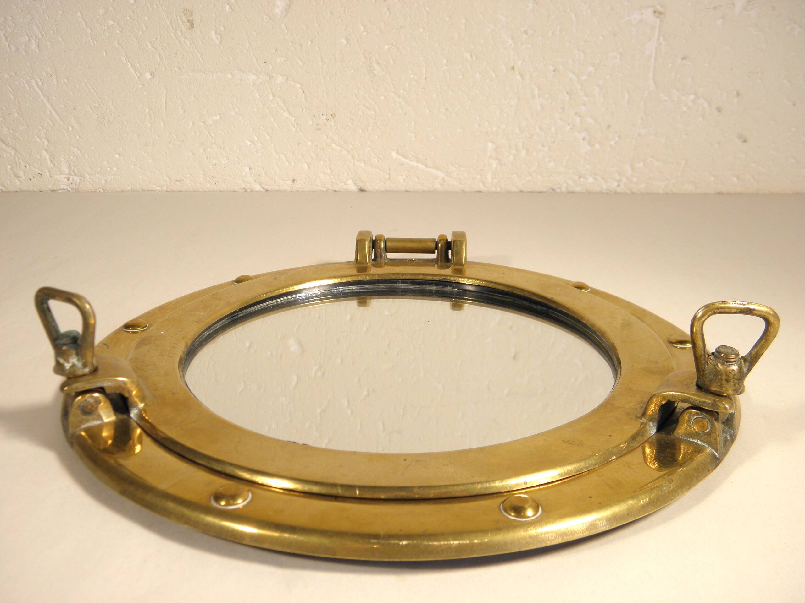 Mirror porthole in brass 25 cm