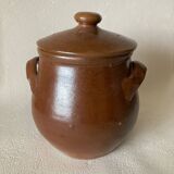 Pot en argile vernissé artisanal