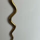 Large brass cobra wall candle holder