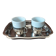 Metal egg cup set