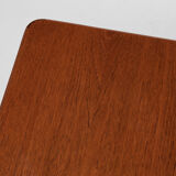 Midcentury Danish extendable dining table in teak 1960s - rounded corners and butterfly extension