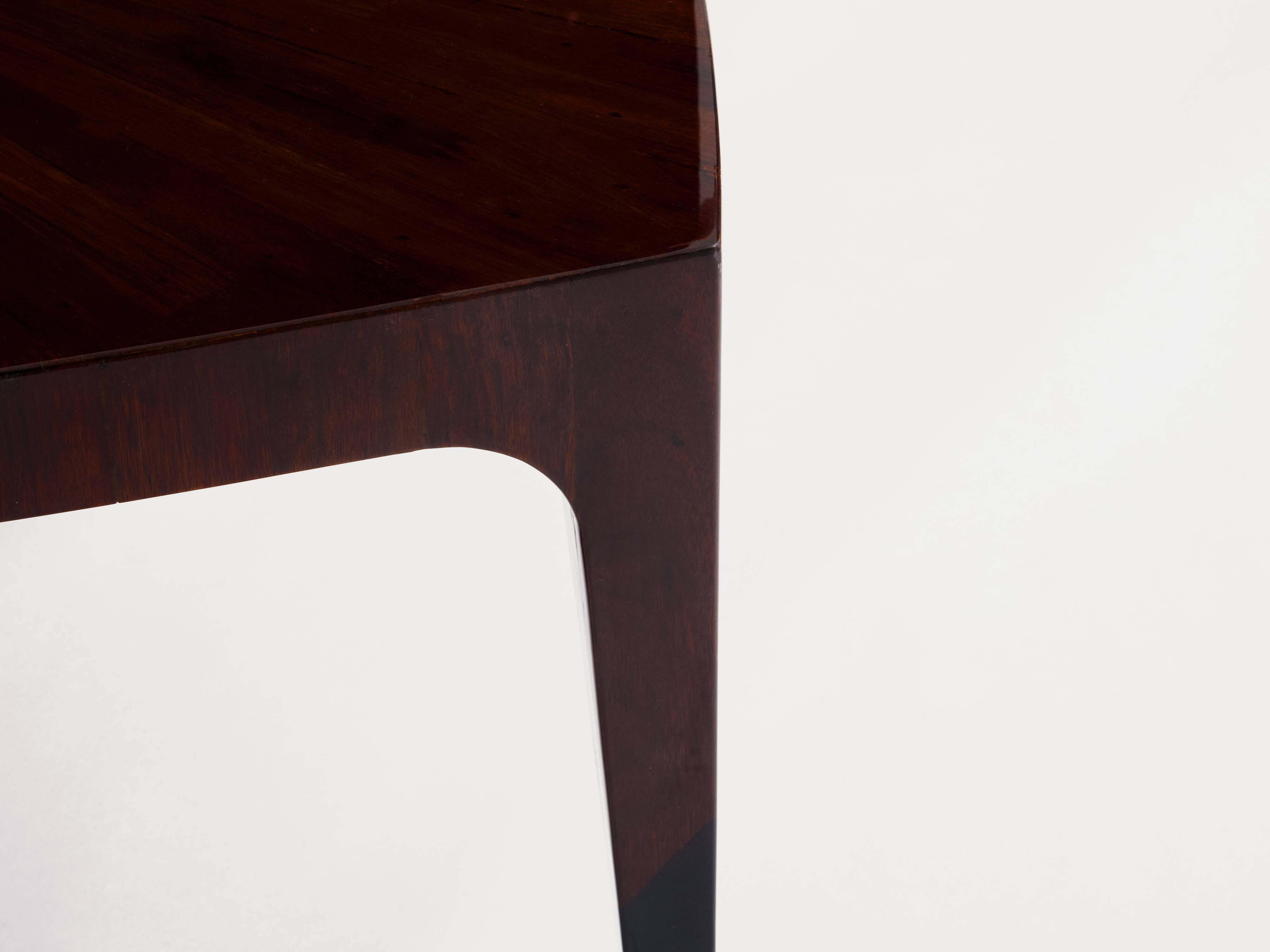 Walnut marquetry coffee table circa 1970