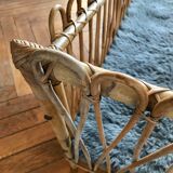 Rattan and bamboo child bed