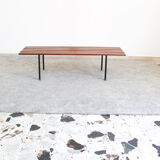 Rosewood and metal bench, Italy 1970s