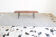 Rosewood and metal bench, Italy 1970s