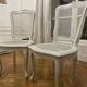 Set of 4 white caned chairs in Louis XV style.