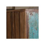 Blue patina glazed cabinet