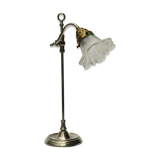 Desk lamp articulated and chrome with a Tulip glass