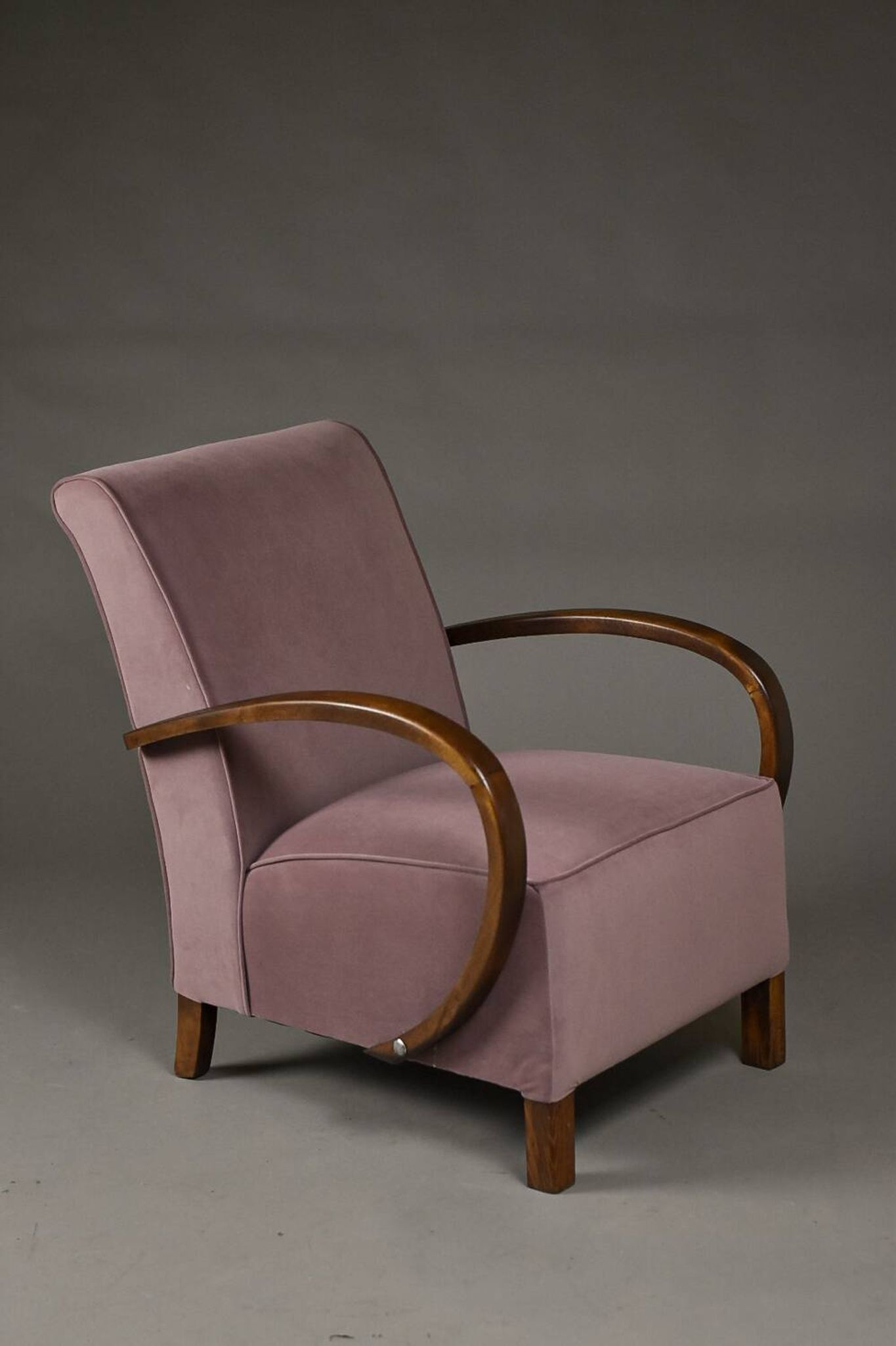 Art Deco Club Armchair, Fully Restored, Poland, 1930s