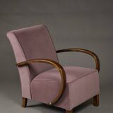 Art Deco Club Armchair, Fully Restored, Poland, 1930s