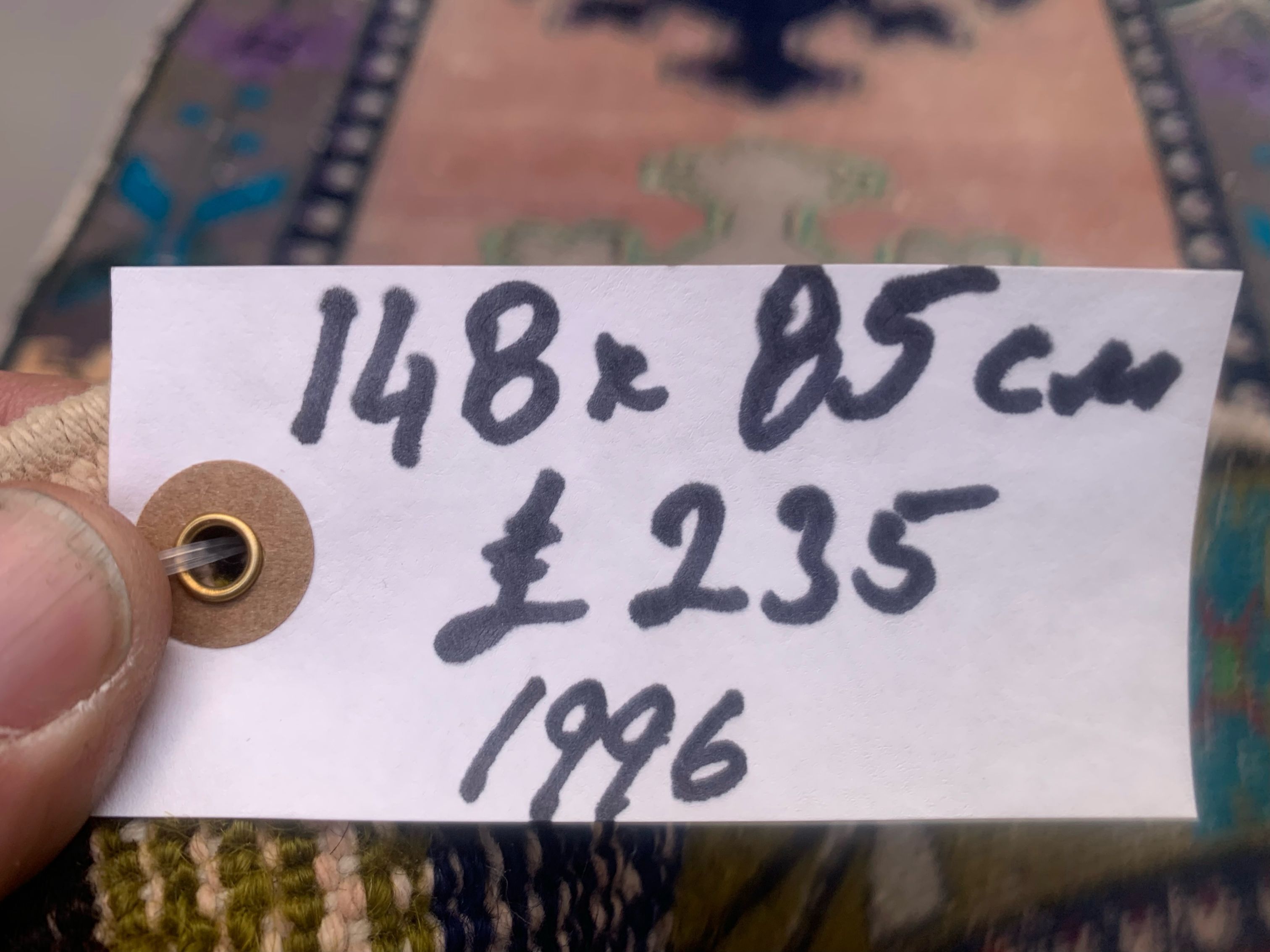 Old turkish Oushak rug 148x85 cm vintage