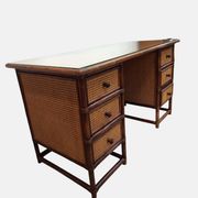 Vintage bamboo and cane desk