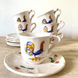 MBFA Pornic rooster coffee mugs