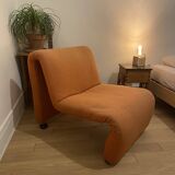 60s armchair in the style of Etienne Fermigier, orange