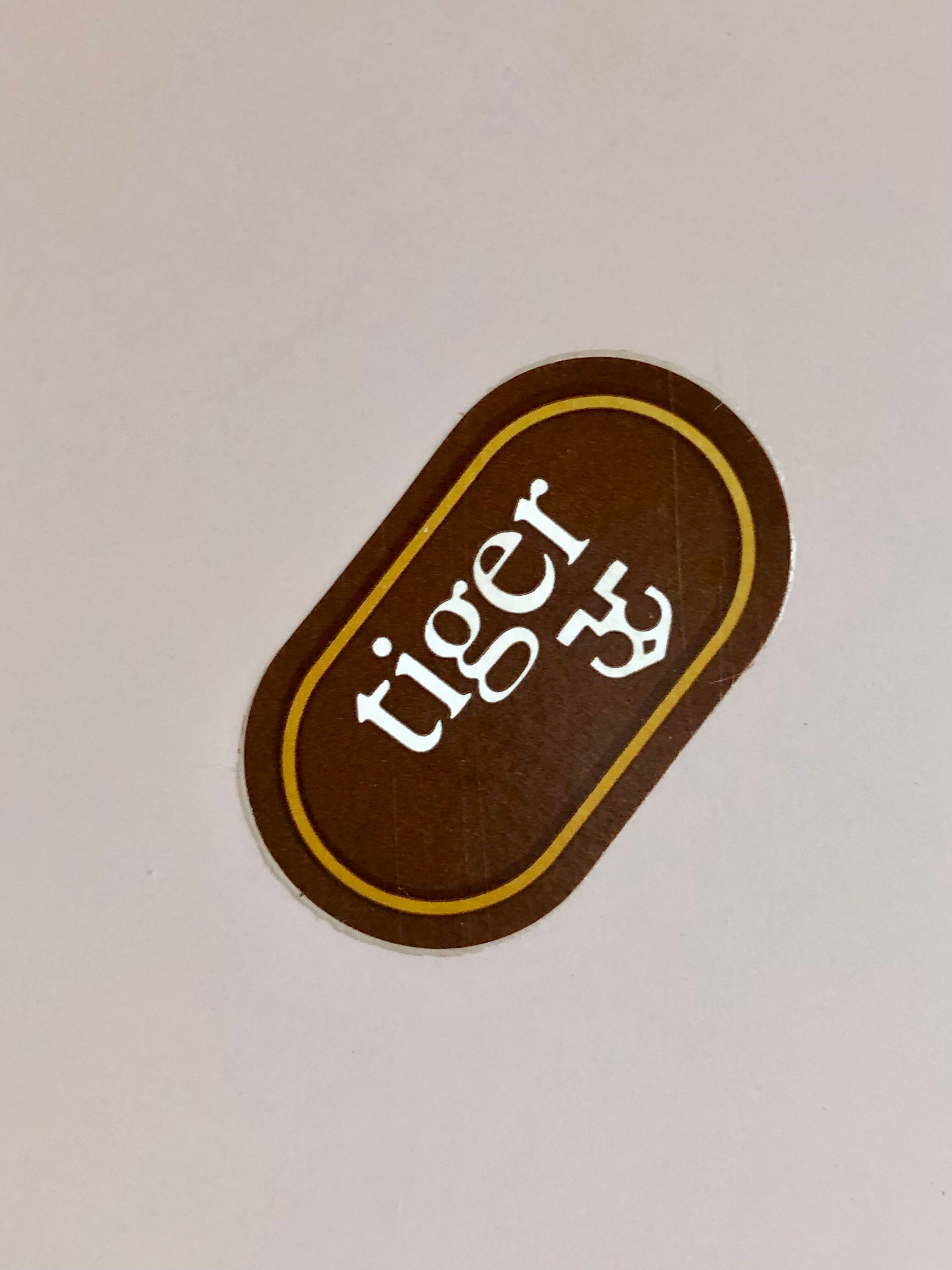 Tiger vintage oval mirror