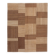 4x6 Checkered Pattern Brown Vintage Kilim Rug, 140x172Cm