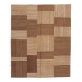Tapis Kilim vintage à motif damier marron