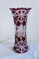 Antique Bohemian crystal vase from the mid-20th century in Baccarat style.