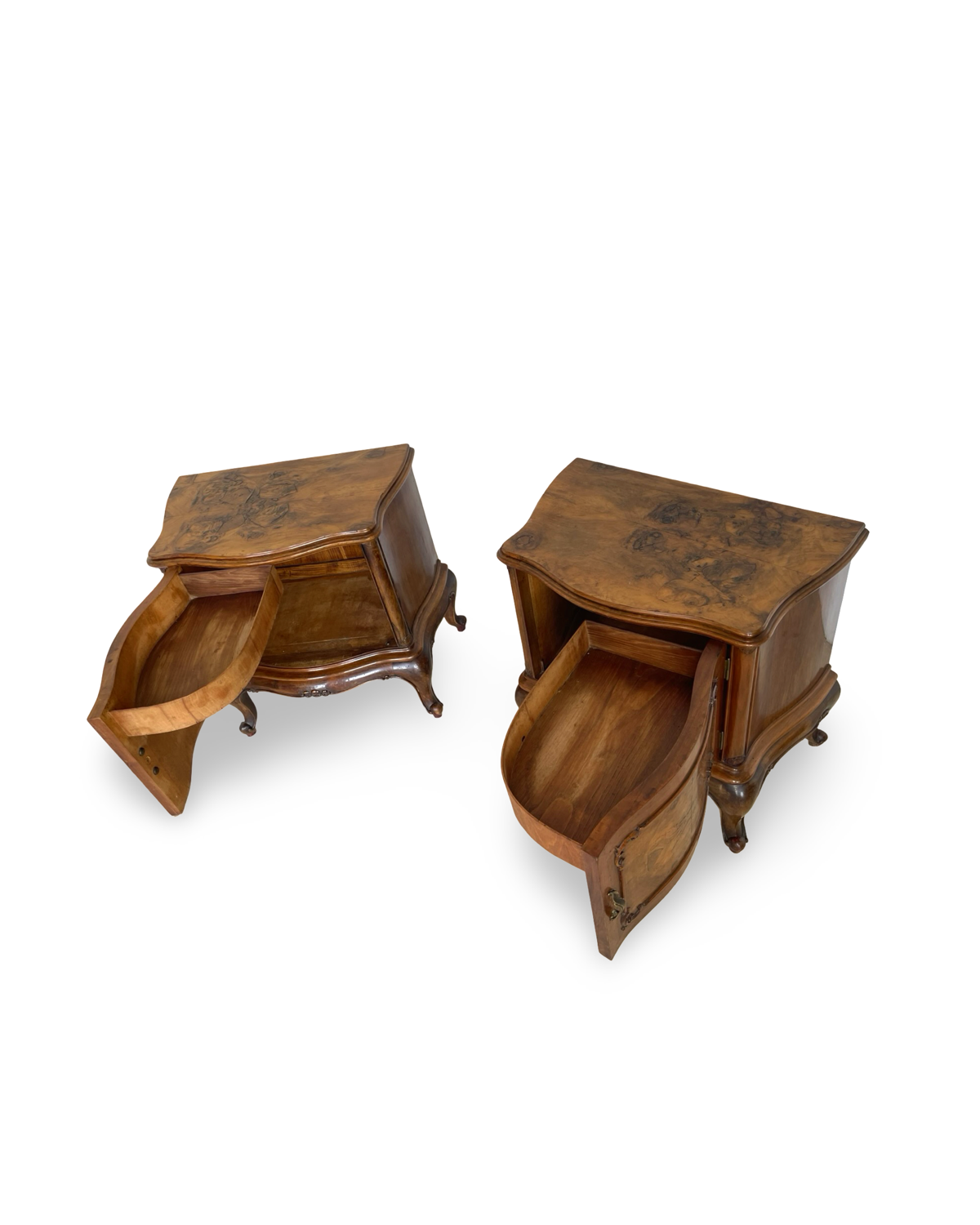 Paire de tables de chevet italiennes du milieu du XXe siècle