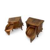 Paire de tables de chevet italiennes du milieu du XXe siècle