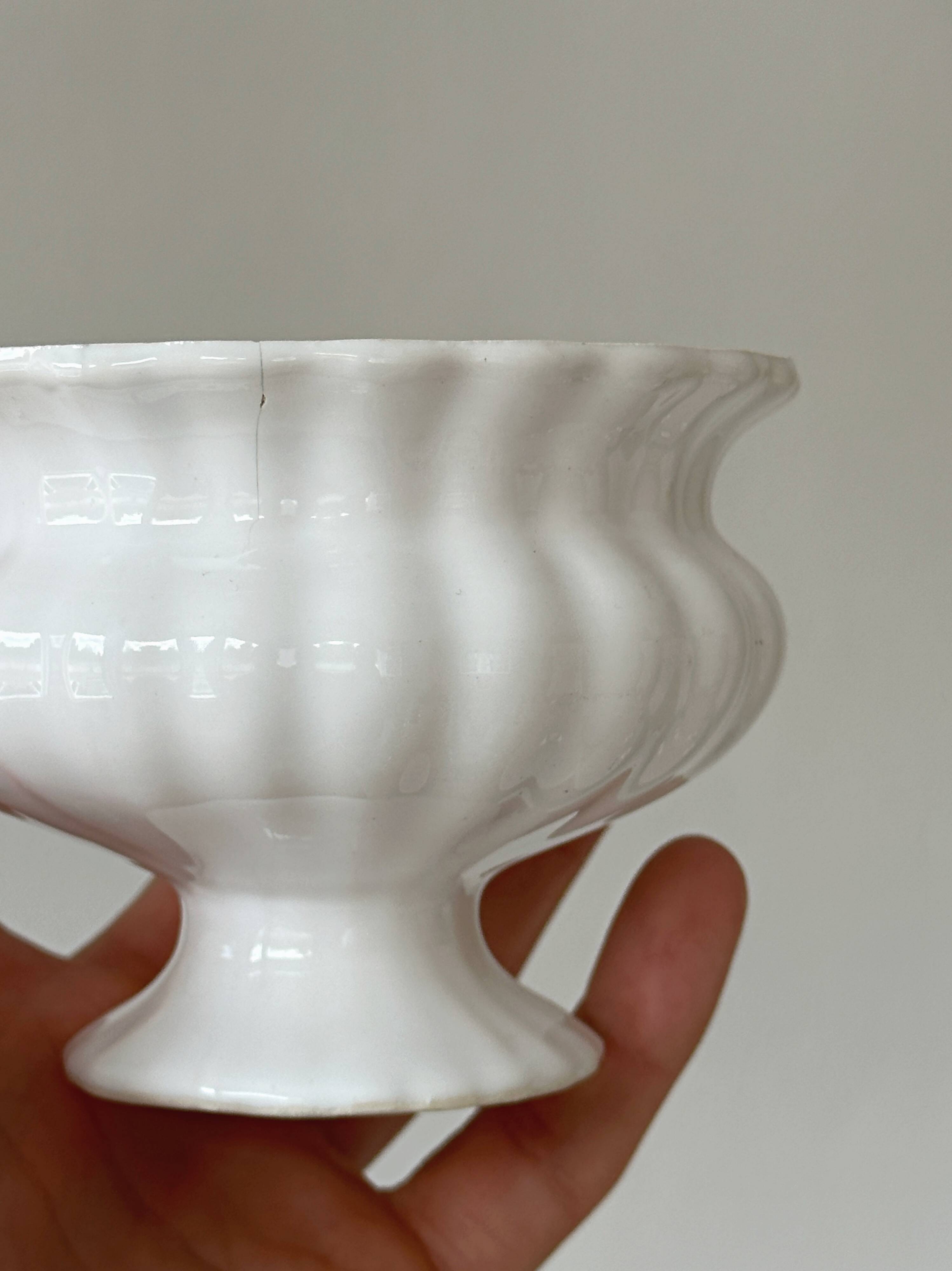 Lot trois cache-pots céramique blanche