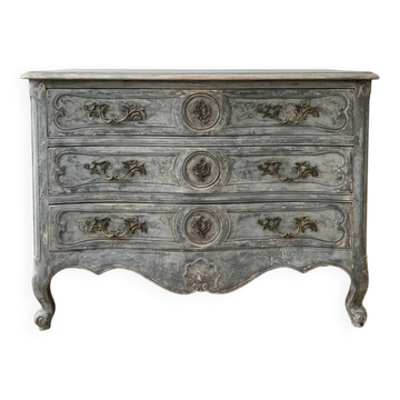 Louis XV commode in grey patina