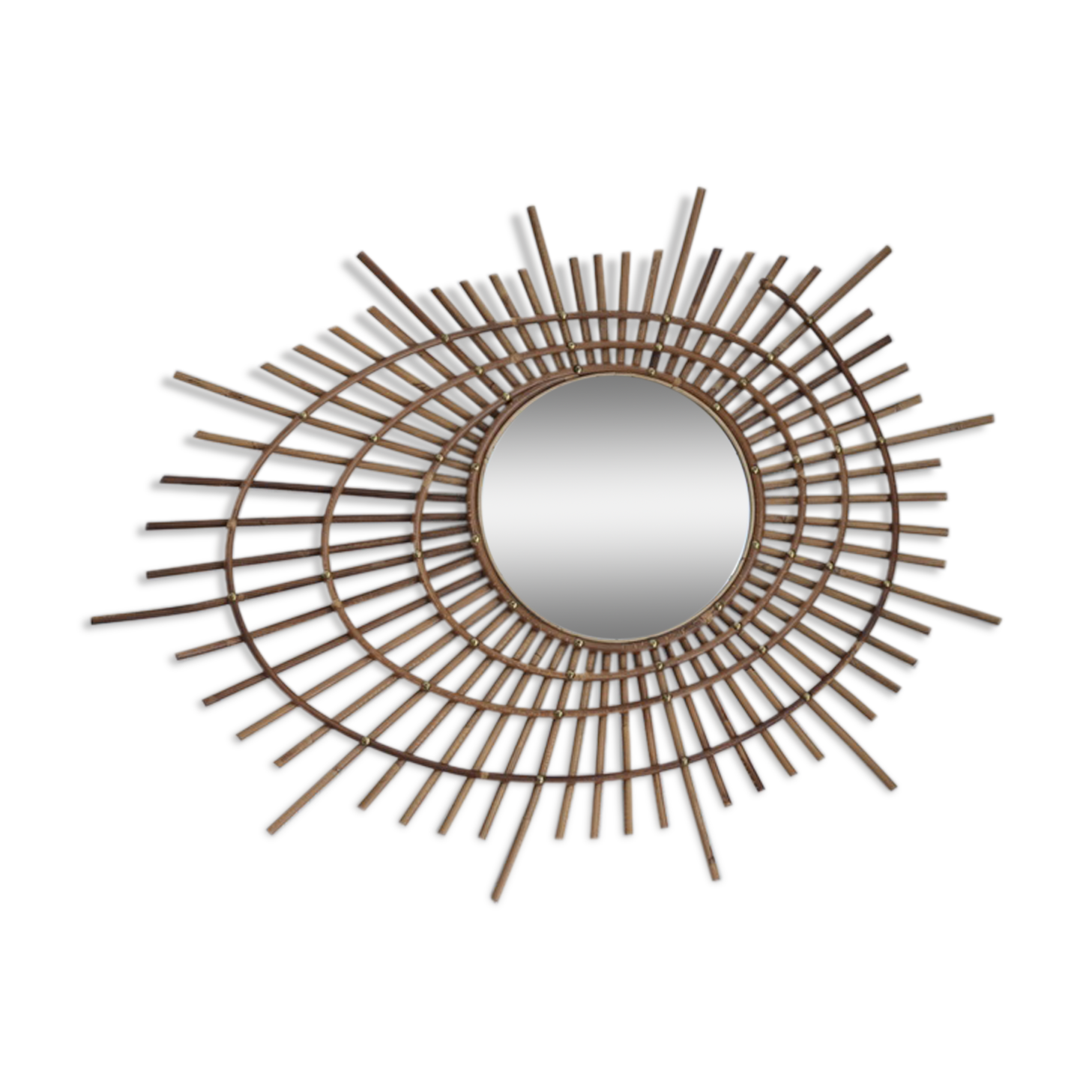 Rattan mirror 80x60cm