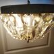 Art deco ceiling light or pendant lamp with tassels and brass. 22 rows.